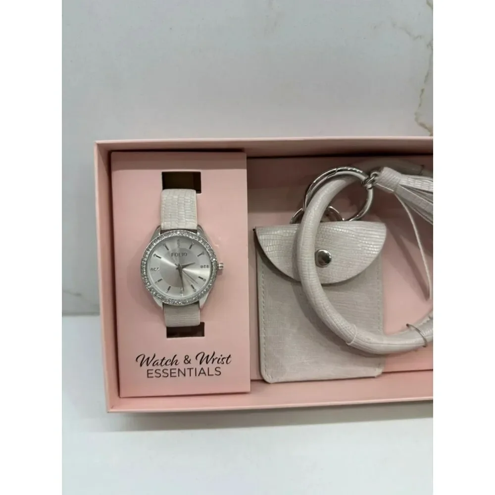 Title Folio Watch and Wrist Essentials Gift Set Light Pink NIB Untested